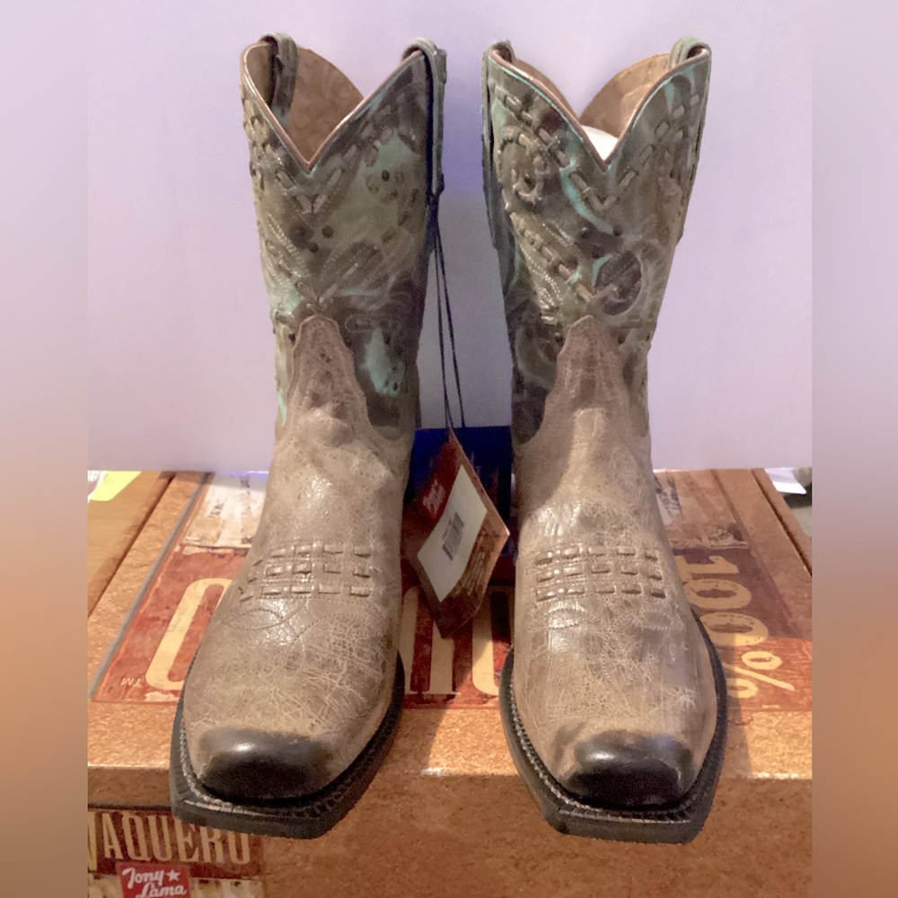 Tony Lama women's VF 6027 Vaquero Western Boots 9.5 B leather Square toe cowgirl